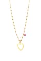 Loisir by Oxette 18 karátos aranybevonatú nyaklánc szív alakú medállal női
