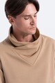 OMBRE Oslo pamuttartalmú pulóver aszimmetrikus alsó szegéllyel férfi