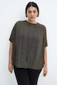 Mango Xluri bordázott póló lurexbetétekkel női