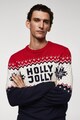Mango Пуловер Jolly с десен Christmas Мъже