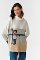 Tatuum Bő fazonú pulóver plüssmacis mintával női