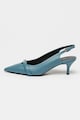 Furla Pantofi slingback de piele cu toc kitten Core Femei