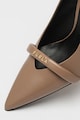 Furla Pantofi slingback de piele cu logo Core Femei