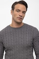 Felix Hardy Пуловер с овално деколте и плетка осморка Мъже