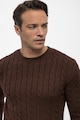Felix Hardy Пуловер с овално деколте и плетка осморка Мъже