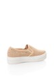 NISSA Pantofi slip-on flatform bej Femei