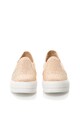 NISSA Pantofi slip-on flatform bej Femei