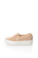 NISSA Pantofi slip-on flatform bej Femei