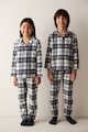 Penti Pijama lunga cu imprimeu in carouri Baieti