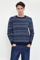 FINN FLARE Десениран пуловер с овално деколте Мъже