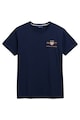 Gant Памучна тениска с овално деколте и бродирано лого Мъже