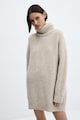 Mango Robert bő fazonú kötött pulóver bordázott dizájnnal női