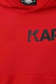 KARL LAGERFELD KIDS Kapucnis logós pulóver kenguruzsebbel Fiú