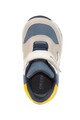 Geox Pantofi sport din piele ecologica cu insertii din plasa Baieti