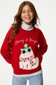 Marks & Spencer Пуловер с коледни шарки Момичета