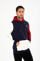 Red, White and Blue Adela colorblock dizájnos pulóver kapucnival férfi