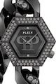 Philipp Plein Часовник от неръждаема стомана с кристали и увиващ се дизайн Жени