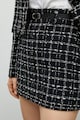 KOTON Tweed miniszoknya keskeny övvel női