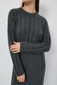 KOTON Bordázott pulóverruha hosszú ujjakkal női