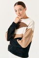 JIMMY KEY Kerek nyakú colorblock dizájnú pulóver női