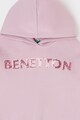 United Colors of Benetton Kapucnis pulóver flitteres rátétekkel Lány
