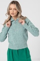 United Colors of Benetton Пуловер от вълна с къс цип Жени