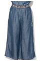 DESIGUAL Pantaloni albastri din lyocell cu broderie Amsterdam Femei