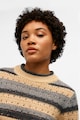 .OBJECT Csíkos pulóver azsúros részlettel női