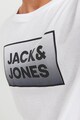 Jack & Jones Тениска Steel с лога и овално деколте Мъже