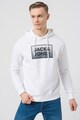 Jack & Jones Steel logós pamuttartalmú pulóver kapucnival férfi