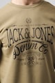 Jack & Jones Bluza de trening cu decolteu la baza gatului si imprimeu logo Eric Barbati