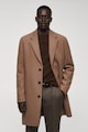 Mango Haki szűk fazonú gyapjútartalmú kabát férfi