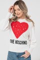 Love Moschino Pulover cu aplicatie cu inima Femei