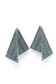 AVANT-GARDE PARIS Kristályokkal díszített háromszög alakú aszimmetrikus fülbevaló női