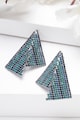 AVANT-GARDE PARIS Kristályokkal díszített háromszög alakú aszimmetrikus fülbevaló női