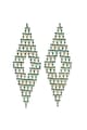 AVANT-GARDE PARIS 18 karátos aranybevonatú rombusz alakú fülbevaló kristályokkal női