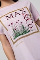 Max&Co Памучна тениска с графика Жени