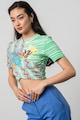 Max&Co Къса тениска с разнороден принт Жени