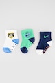 Nike Set de sosete scurte din amestec de bumbac, 3 perechi Baieti