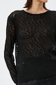 KOTON Kerek nyakú enyhén áttetsző pulóver női