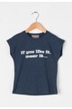Creamie Детска тениска с текстова щампа Момичета