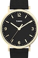 Timex Овален часовник Southview с кожена каишка - 41 мм Мъже