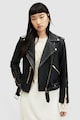 AllSaints Jacheta biker din piele cu tinte Balfern Femei