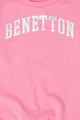 United Colors of Benetton Суитшърт с лого и овално деколте Момичета