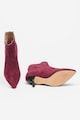 Clarks Violet Suede Booties With Kitten Heel női