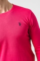 U.S. Polo Assn. Kerek nyakú pulóver logós részlettel férfi