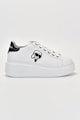 Karl Lagerfeld Pantofi sport de piele cu logo Femei