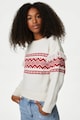 Marks & Spencer Пуловер с овално деколте и ресни Момичета