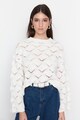 Trendyol Пуловер със свободна кройка и ажур Жени
