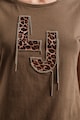 Liu Jo Памучна тениска с декоративни камъни и лого Жени